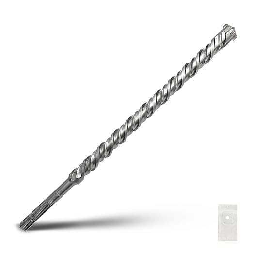 1-1/4 x 23.6 inch SDS Max Rotary Hammer Drill Bit, 32x600mm Carbide Tip Masonry Drill Bit,Concrete Drill Bit for Masonry, Brick, Stone, Concrete (Length :600mm / 23.6 inch, 32mm (1-1/4 in) Diameter)