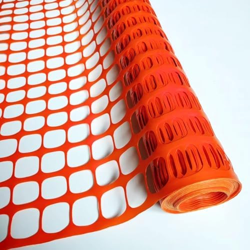 PotatoLife 2-Pack 4'x100' Green Mesh Safety Fence with Zip Ties, Orange