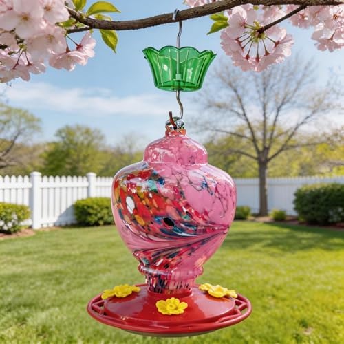 3oz Plastic Ant Moat for Hummingbird Feeder, 4-Pack Green Insect Guards