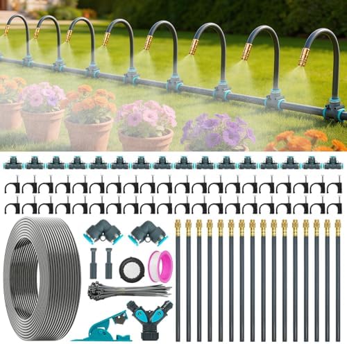 360°Adjustable Drip Irrigation System,100FT Irrigation System for Garden