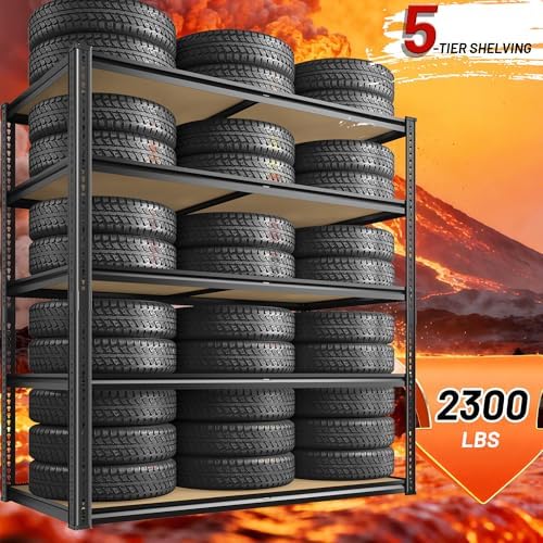 ROOMFAVE 40" W Garage Shelving 2300LBS Storage Shelves,5 Tier