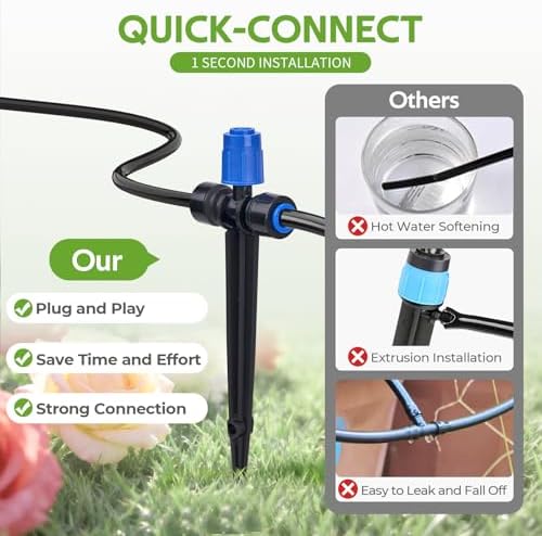 HIRALIY 50FT Vortex Drip Irrigation Kit