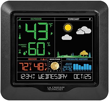 S84107 Wireless Color Forecast Station with Pressure & Atomic Time