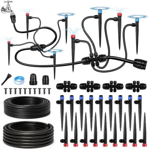 Drip Irrigation System, 106FT Quick Connect Garden Watering