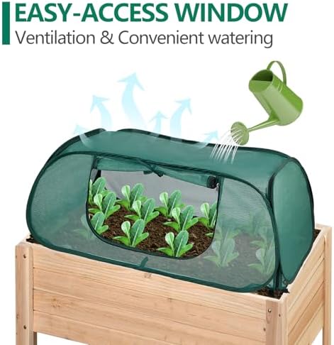 Garden Bed Cover 2 Pack, Mesh Netting Tent, Crop Cage for Raised Bed,- 30% Sunblock Shade Cloth with Metal Anchoring Spikes - Protects Plants Against Birds and Small Animals - 45"x22"x16"(H)