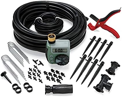 Orbit 69535 Shrub and Flower Bed Drip Kit with Programmable Hose Watering Timer