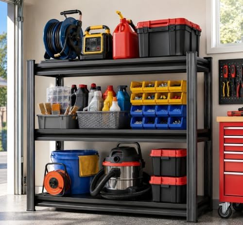 Garage Shelving, Heavy Duty Storage Shelves, Adjustable Boltless Units
