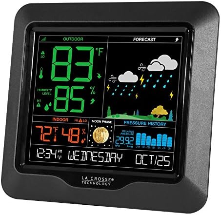 S84107 Wireless Color Forecast Station with Pressure & Atomic Time