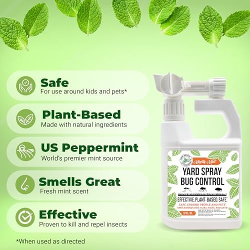 Mighty Mint Peppermint Oil Lawn & Yard Bug Control Spray, 32 oz