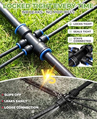 HIRALIY 220FT Garden Drip Irrigation Kit for Large Gardens