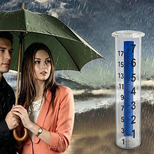 JOYBEE 7" Capacity Antifreeze Plastic Rain Gauge Replacement Tube for Outdoors Yard Garden(2 pcs Blue)