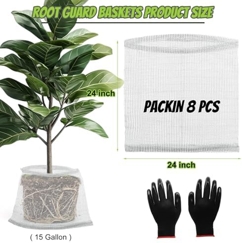 8 Pcs Gopher Baskets 15 Gallon Root Guard Proof Stainless Wire Steel Trap