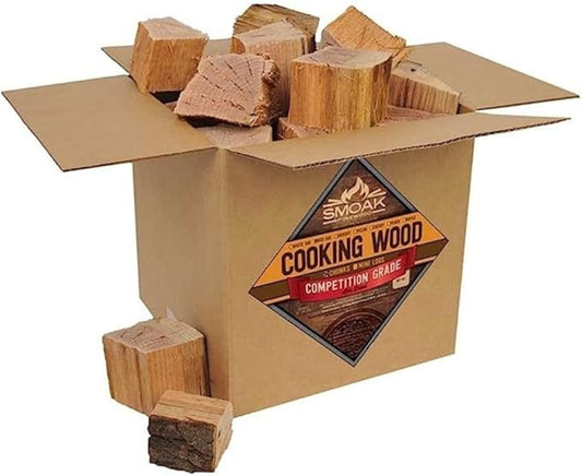 Smoak Firewood’s Cooking Wood Chunks (Competition Grade) USDA Certified for Smoking, Grilling or Barbequing (Pecan 25-30lbs 1728 Cubic in.)