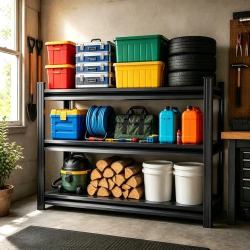 Garage Shelving 1200 LBS 3-Tier Adjustable Heavy Duty Shelving Unit