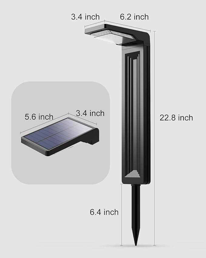 Solar Pathway Lights Outdoor 30 LED Solars Powered Lamp Dusk to Dawn Waterproof for Garden Lighting Outside, Patio, Path, Yard, Walkway, Driveway (RGB, 6 Pack)