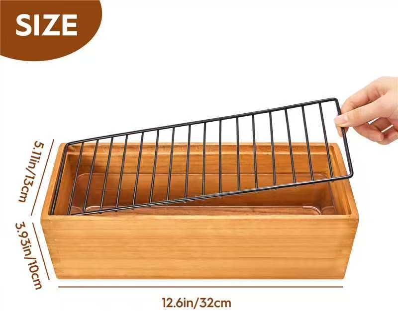 Wooden Cat Grass Planter (no Seeds Included) Anti Digging Design，with Anti-Digging Grid, Potting Soil Disks,Watering Bottle and Removable Plastic Liner,Cat Grass Kit for Indoor Cats Rabbits Pets