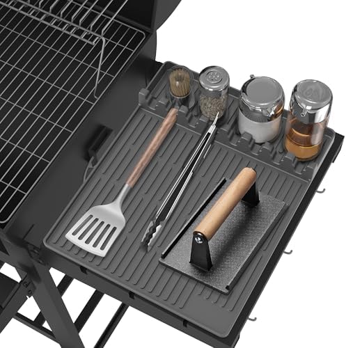 Silicone Grill Mat for Blackstone Griddle Accessories, 8-Slot Tool Mat