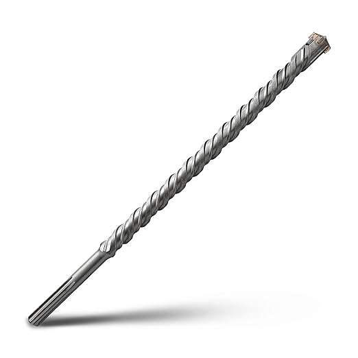 1-3/16 x 20 inch SDS Max Rotary Hammer Drill Bit, 30x520mm Carbide Tip Masonry Drill Bit,Concrete Drill Bit for Masonry, Brick, Stone, Concrete (Length :520mm / 20 inch, 30mm (1-3/16 in) Diameter)