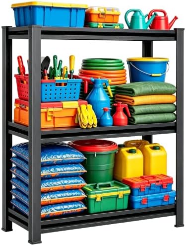 Garage Shelving 3 Tier Heavy Duty Boltless Storage Rack Adjustable