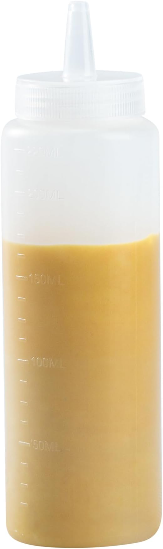 Restaurantware-8 Ounce Condiment Squeeze Bottle, 1 With Lid Plastic Squeeze Bottle - Precison Dispensing Tip, Flexible, Clear Plastic Squeeze Bottle For Sauces, For Sauces, Spreads, Or Condiments,