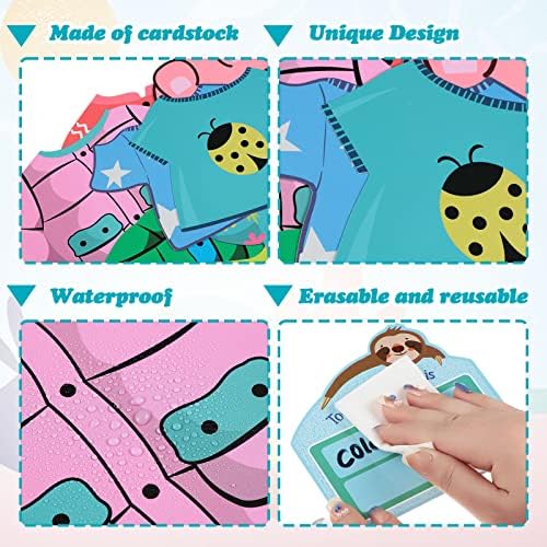 Spakon 103 Pieces Weather Chart Bulletin Board Set for Classroom Dress Weather Chart for Preschool Decoration Seasonal Bulletin Board Cutout Set for 100th Day of School Wall Decor (Cute Style)