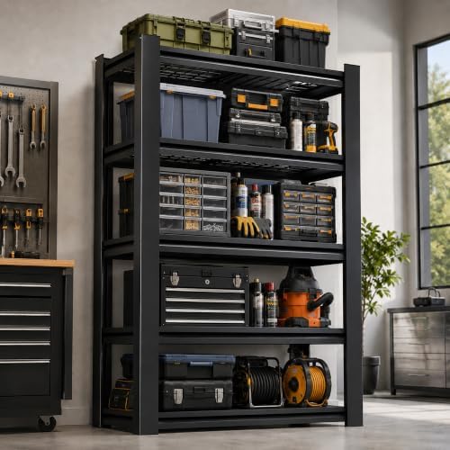 SAWJEC Garage Shelving Unit, 72" Heavy Duty Metal Shelves, 2000 lb