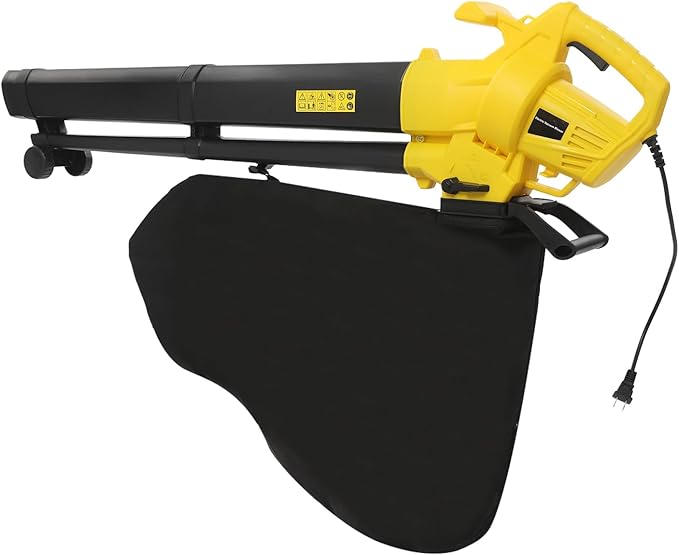 Corded Electric Leaf Blower, 3000W High Power Handheld Leaf Blower with Bag, 466CFM 167 MPH Protable and Lightweight Leaf Vacuum and Mulcher for Yard, Patio, Lawn
