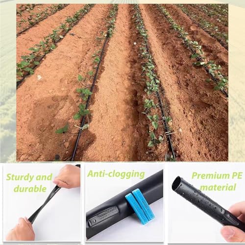 1000ft 5/8 Inch Drip Tape 6" Spacing Roll 16 Mil Irrigation Hose Garden Watering Tube Line Automatic Equipment for Garden Irrigation System Flower Patio Lawn Hose