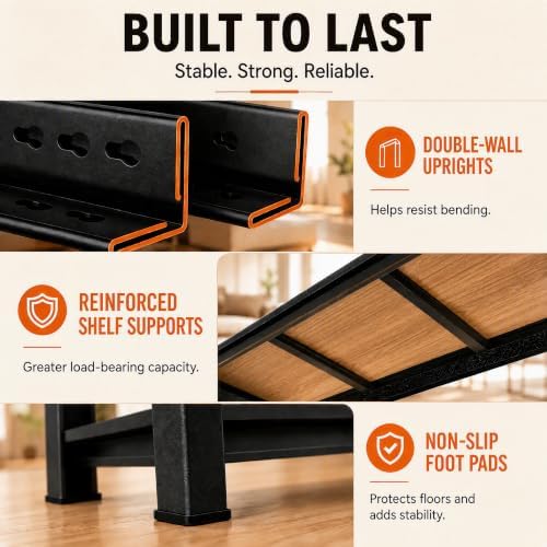 PRESTELION Garage Shelving 3000 LBS Adjustable Wood Storage Shelves
