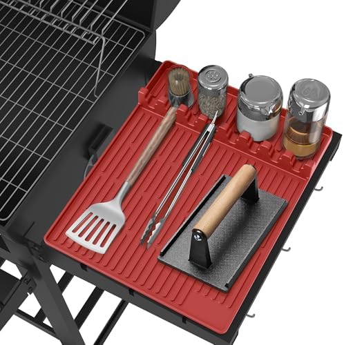 Silicone Grill Mat for Blackstone Griddle Accessories, 8-Slot Tool Mat