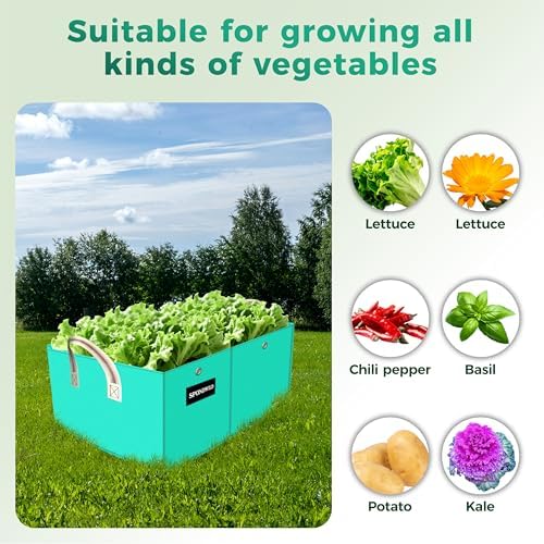 2 Pcs 6x3x1Ft 8 Grids Raised Garden Bed for Outdoor Vegetables
