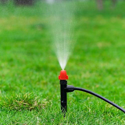 360° Adjustable Drip Spray Emitters for 1/4" Tubing, 30pcs