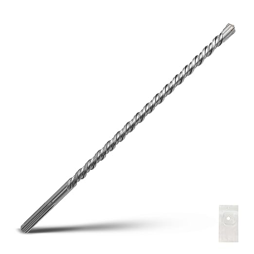 25/32 x 21 inch SDS Max Rotary Hammer Drill Bit,20x540mm Carbide Tip Masonry Drill Bit,Concrete Drill Bit for Masonry, Brick, Stone, Concrete (Length :540mm / 21 inch, 20mm (25/32 in) Diameter)