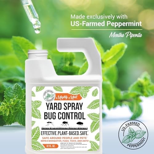 Mighty Mint Peppermint Oil Lawn & Yard Bug Control Spray, 32 oz