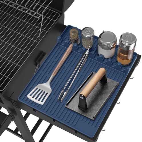 Silicone Grill Mat for Blackstone Griddle Accessories, 8-Slot Tool Mat