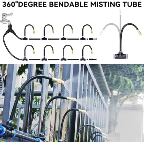 98.4Ft Drip Irrigation Kit System, 360° Bendable Garden Irrigation System