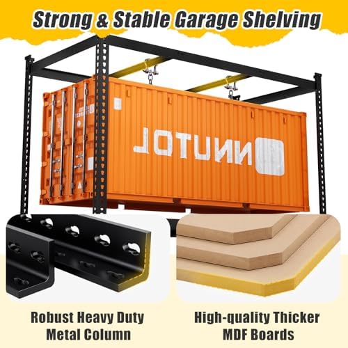 48" W x 24" D x 72" H Garage Shelving Heavy Duty - 5 Tier Metal Storage Shelves, Adjustable Shelving Unit, Utility Rack Shelf for Pantry, Warehouse, Closet, Office, Kitchen, Black