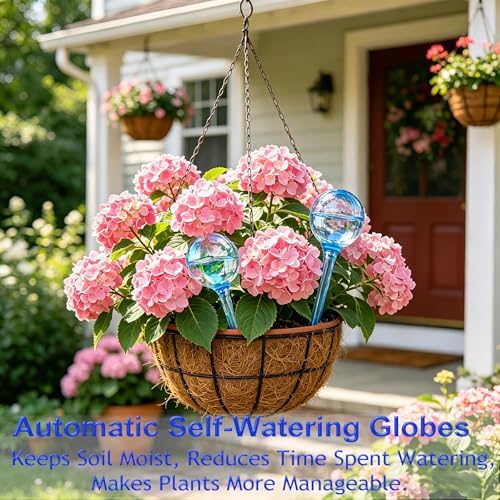 Small Plant Watering Globes, 6pcs Plastic Plant Self Watering Devices