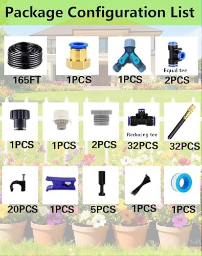 360° Adjustable Drip Irrigation Sprinkler Kit – Garden Watering System