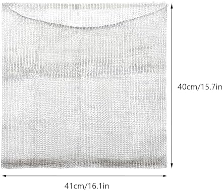 Keebgyy Metal Mesh Bag, Gophers Resistant Stainless Steel Mesh, Stainless Steel Wire Mesh Vole Mesh Metal Mesh Bag, Flowers Rodent Proof Wire Baskets for Plants, Planter for Garden Lawn(#4)