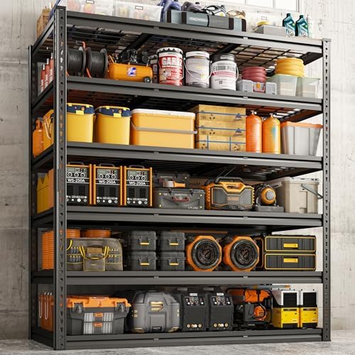 REIBII 6 Tier Heavy Duty Storage Shelving for Garage Basement Warehouse