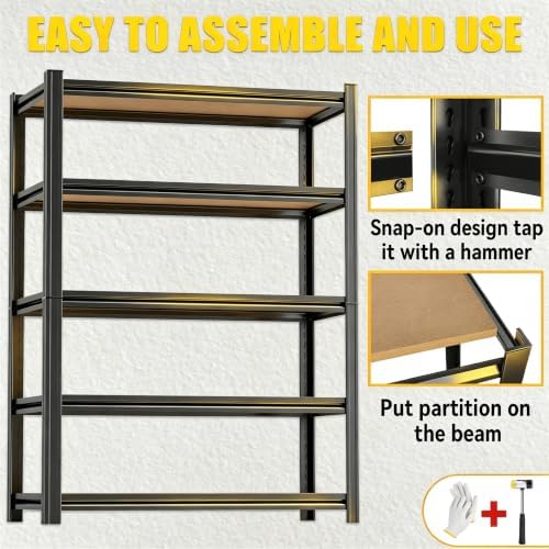 Garage Shelving, Heavy Duty Storage Shelves, Adjustable Boltless Units