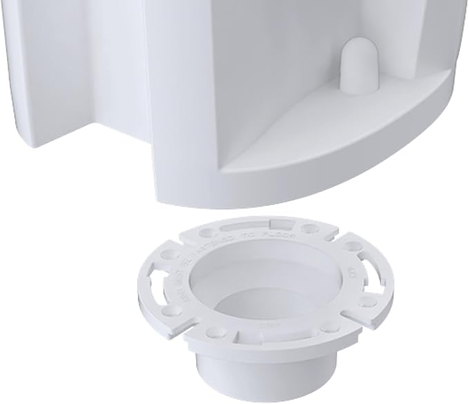 SEAFLO RV Toilet 3" Socket Floor Flange (SFRTK1-001) - White - Fits All RV Toilets (SFRTPH-01-01, SFRTPH-01-02, SFRTPH-02-01) - Secure Fit for 3" to 4" Drain Pipes