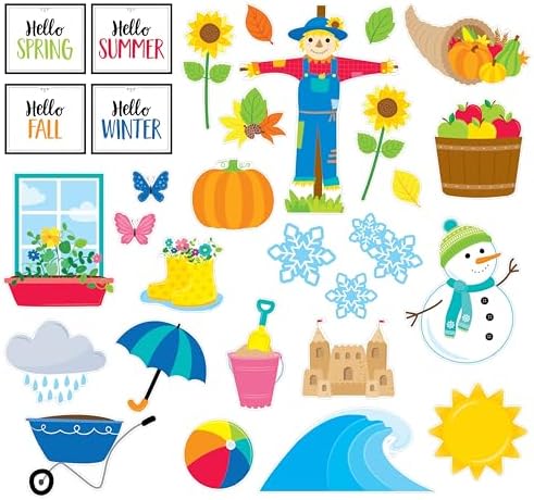 Creative Teaching Press CTP Year-Round Seasonal Accents Bulletin Board Set Classroom Decor (10411)