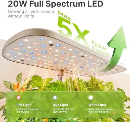 SUNCOZE Hydroponics Growing System, 12 Pods, 12.4 in Adjustable Height
