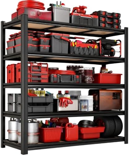 Garage Shelving, Heavy Duty Storage Shelves, Adjustable Boltless Units