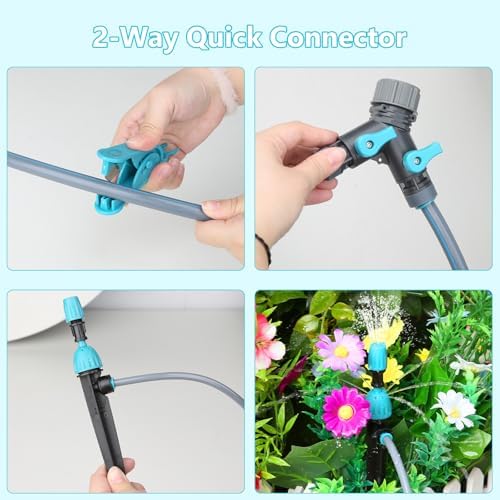 100FT Drip Irrigation System Kit with Water Timer for Garden