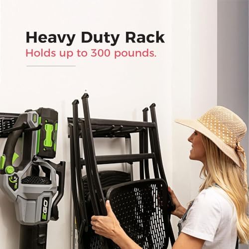 TIDYME Garage Tool Organizer Wall Mount, 64", 4 Racks 8 Hooks, 400 lbs