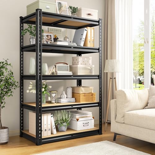 REIBII 2-Pack Garage Shelving, Heavy Duty Storage Rack for Shed Workshop