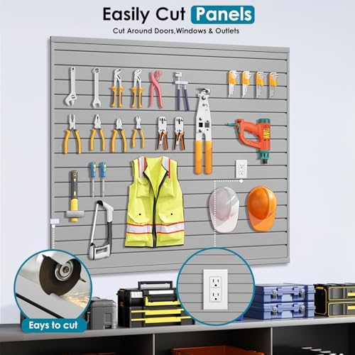 Brakki Slat Wall Paneling 4x4 Ft, Slatwall Garage Organizer Storage System